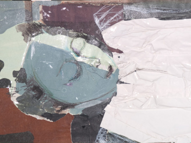 Mischtechnik(Collage mit Acryl&Zeichnung)-34cm.X 48cm./1994